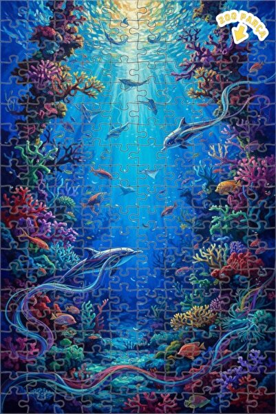 Teona Ahşap لغز خشبي رائع بمظهر لوحة زيتية تحت الماء 200 قطعة 25x35