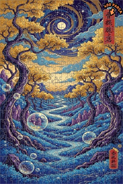 Teona Ahşap لغز الوادي الغامض، لوحة زيتية ذات طبقتين، لغز خشبي مؤطر، 400 قطعة...