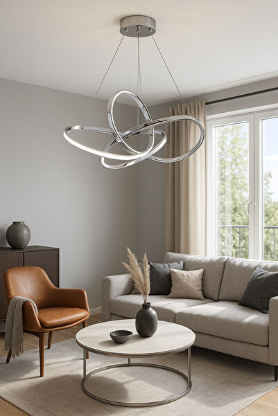 FERLUCE AVİZE LEDLİ AVİZE KARMAŞIK BÜYÜK KROM