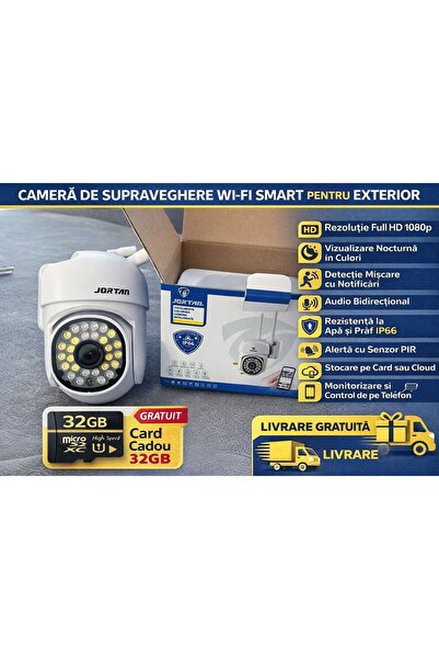 Jortan Wifi Surveillance Camera Full Hd 1080P Night Vision 360 Gift Card 32GB...