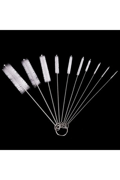 Choice مجموعة فرش تنظيف منزلية بيضاء من النايلون مكونة من 10 قطع، تتضمن شفاطا...