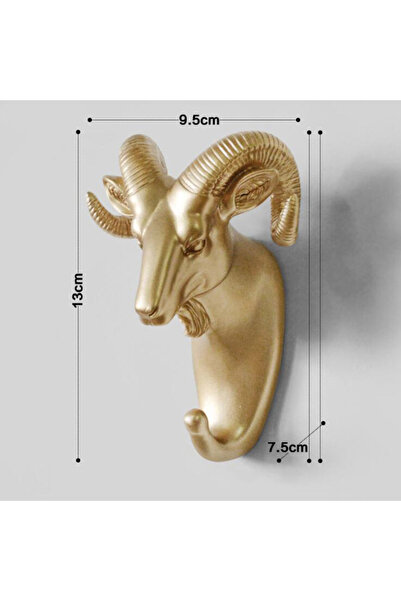 Choice sheep-golden 6 Styles Wall Hanging Hook Vintage Deer Head Animal For H...