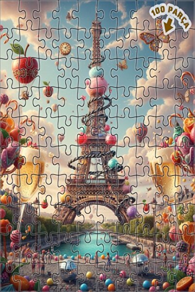 Teona Ahşap لغز خشبي مؤطر من طبقتين من باريس سكر دريم 100 قطعة 25x25