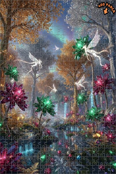 Teona Ahşap لغز خشبي سحري من كريستال فوريست فير تيل، لغز خشبي ذو طبقتين مؤطر،...