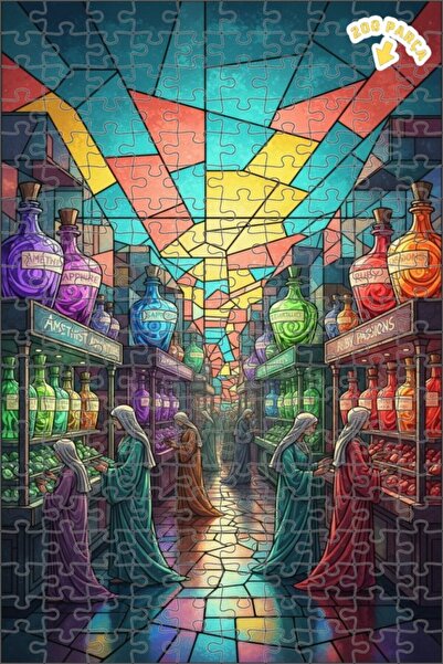 Teona Ahşap متجر الإكسير السحري - لغز خشبي مؤطر بطبقتين 200 قطعة 25x35