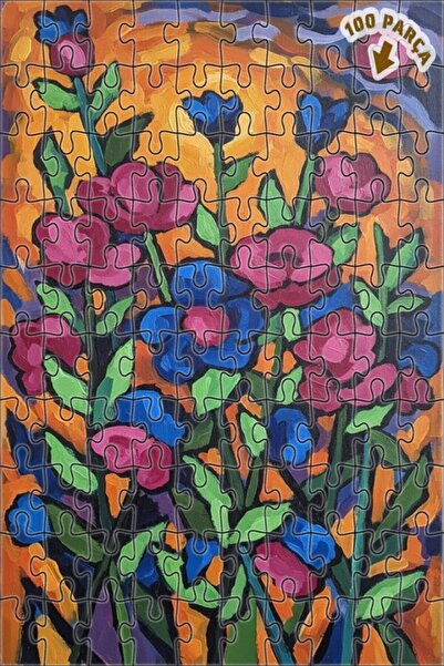 Teona Ahşap ألوان نابضة بالحياة، لوحة زيتية لحديقة الزهور، لغز خشبي مؤطر ذو ط...