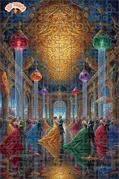 Teona Ahşap Magnificent Baloya Invitation Double Layer Framed Wooden Puzzle 1...