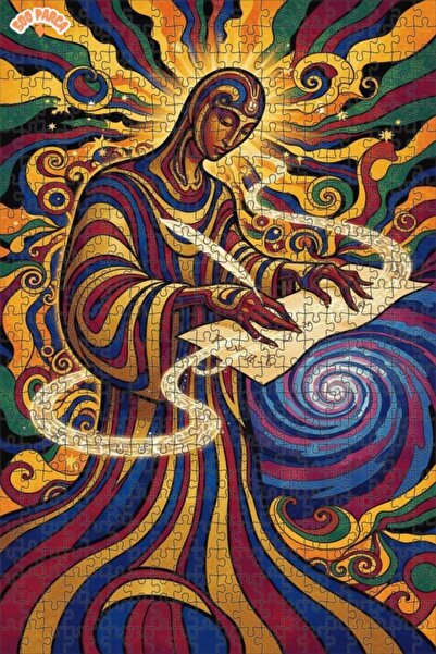 Teona Ahşap Magical Writer's Dream Double Layer Framed Wooden Puzzle 500 Piec...