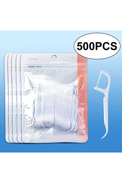 Choice 500pcs-white Disposable Dental Floss Sticks Interdental Cleaner Portab...