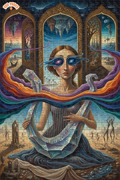 Teona Ahşap Infinity Wonder Woman Lookalike Oil Painting Double-Layer Framed ...