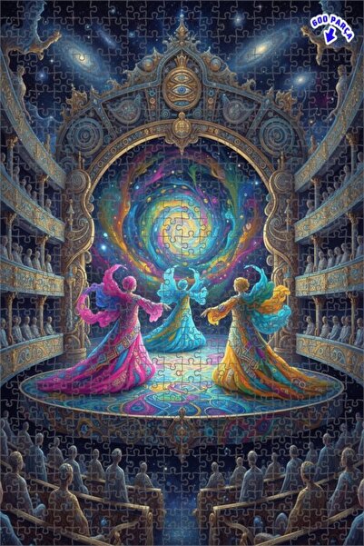 Teona Ahşap لغز خشبي ذو طبقتين من كوزميك سينج بيلز، 600 قطعة، 50x35 سم