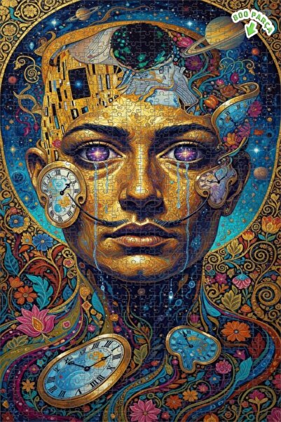 Teona Ahşap لوحة فنية ملتوية بوجه ذهبي، لوحة زيتية ذات طبقتين، لغز خشبي مؤطر،...