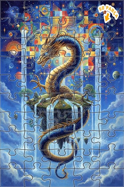 Teona Ahşap لغز خشبي بإطار مزدوج الطبقات من دراغون تيل، 50 قطعة، 15×25