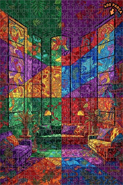 Teona Ahşap لغز خشبي ذو طبقتين من تروبيكال إكزوتيك فاها، 400 قطعة، 35x35 سم