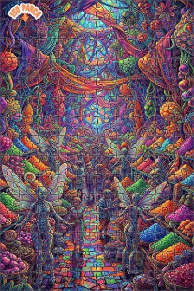 Teona Ahşap لغز خشبي مؤطر ذو طابقين بتصميم ساحر يشبه الجنية من سوق ماجيكال ما...