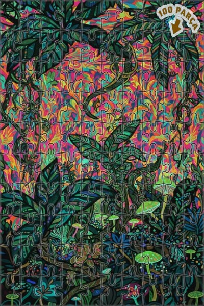 Teona Ahşap لغز الغابة الغامضة، لوحة زيتية ذات مظهر عصري، لغز خشبي مؤطر ذو طا...