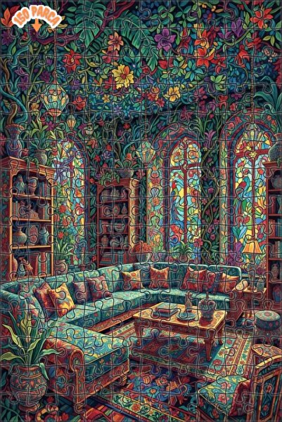 Teona Ahşap Magical Forest Corner Double Layer Framed Wooden Puzzle 150 Piece...