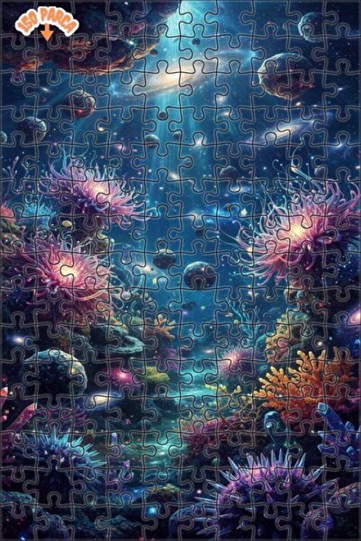 Teona Ahşap لغز خشبي مؤطر من طبقتين بتصميم حديقة كوزميك دينتلاب كريستال، 150 ...