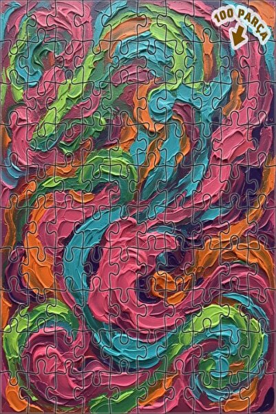 Teona Ahşap ألوان حيوية، فن تجريدي مفعّل، لوحة زيتية، لوحة خشبية مؤطرة بطبقتي...