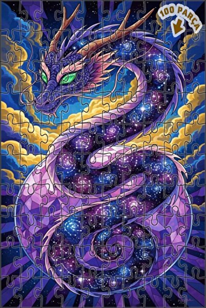 Teona Ahşap لغز خشبي بإطار مزدوج الطبقات من كوزميك دراغون آرت 100 قطعة 25x25