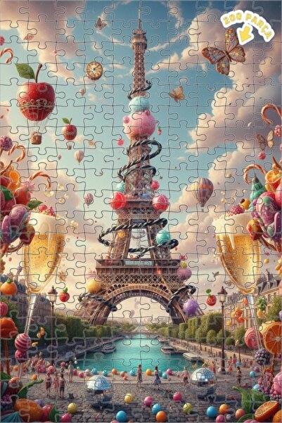 Teona Ahşap لغز خشبي مؤطر من طبقتين من باريس سكر دريم 200 قطعة 25x35