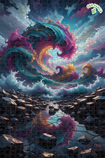 Teona Ahşap لغز خشبي مؤطر من ديف ويف آرت ذو طبقتين 800 قطعة 70x50