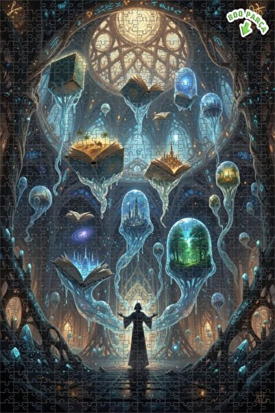 Teona Ahşap كتب المعرفة عن الأرضيات السحرية، لوحة ألغاز خشبية مؤطرة بطبقتين م...