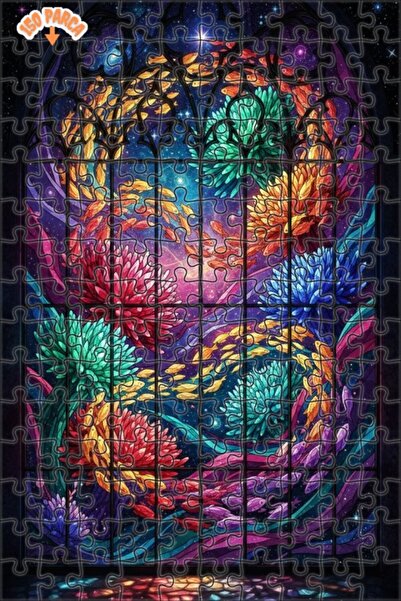 Teona Ahşap لغز خشبي بإطار مزدوج الطبقات من غالاكتيك فيش سوبي، 150 قطعة، 20x30