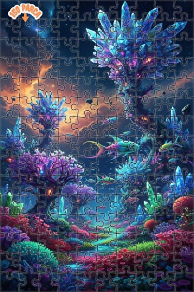 Teona Ahşap Crystal Forest Fish Fantastic Art 150 Pieces 20X30
