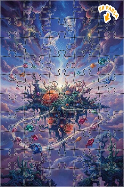 Teona Ahşap لغز خشبي بإطار مزدوج الطبقات بتصميم عالم ما تحت سطح البحر الرائع،...