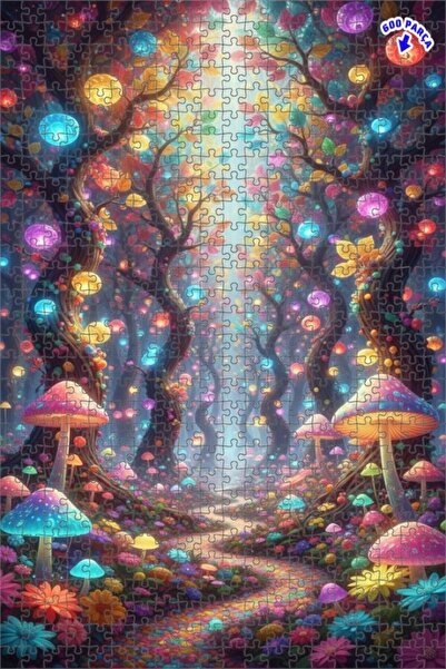 Teona Ahşap أضواء الغابة السحرية، أحجية خشبية ملونة على شكل فطر ذات طبقتين، 6...