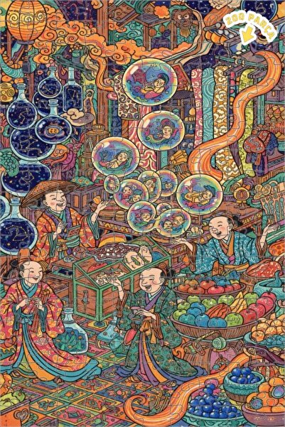 Teona Ahşap لغز خشبي ذو طبقتين على شكل رسوم متحركة من Old East Tale، 200 قطعة...