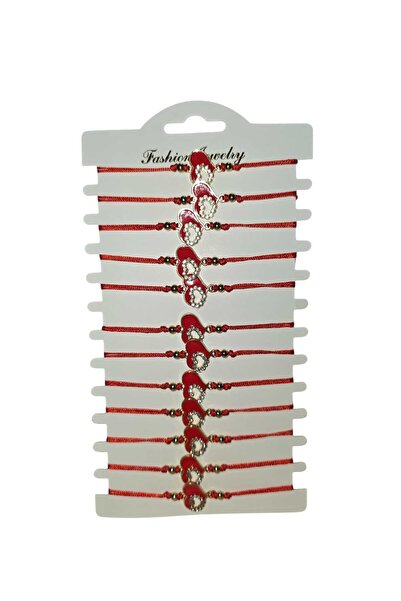 NoNameStore7 Set of 12 martisoras, Bracelet type, Adjustable size, Red string