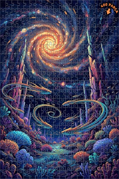 Teona Ahşap لغز خشبي مؤطر ذو طبقتين من غالاكتيك فلوستي آرت، 400 قطعة، 35x35