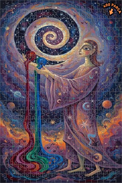 Teona Ahşap لغز خشبي على شكل لوحة زيتية إبداعية كوزميكية 400 قطعة 35x35