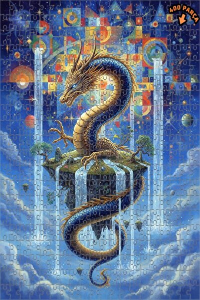 Teona Ahşap لغز خشبي بإطار مزدوج الطبقات من دراغون تيل، 400 قطعة، 35×35