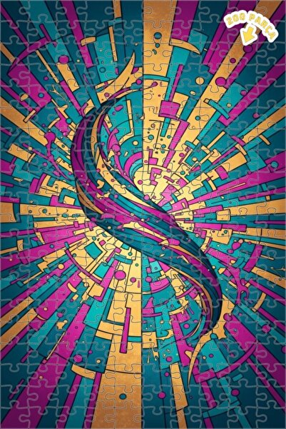 Teona Ahşap لغز خشبي مؤطر من طبقتين من Energetic Modern Art، 200 قطعة، مقاس 2...