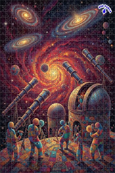 Teona Ahşap لوحة فنية خشبية مؤطرة على شكل طابقين بتصميم رؤية السماء، لوحة زيت...