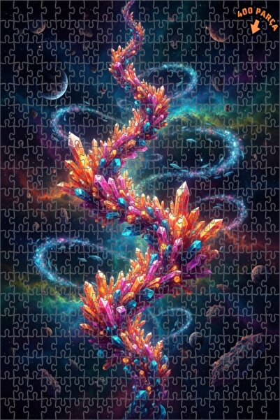 Teona Ahşap لغز خشبي مزدوج الطبقات على شكل حلزوني من كريستال جالاكسي 400 قطعة...