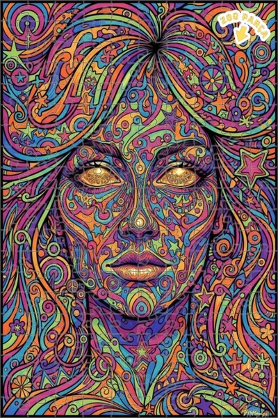 Teona Ahşap لغز خشبي بإطار مزدوج الطبقات بمظهر لوحة زيتية لوجه امرأة بتأثيرات...