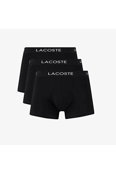 Lacoste Erkek Baskılı 3'lü Siyah Boxer