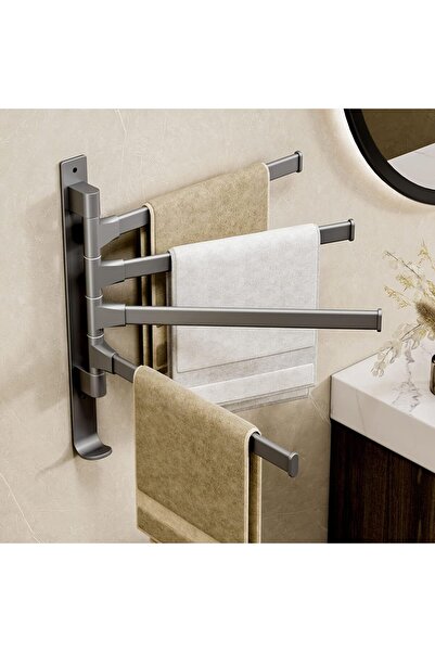 Inco Suport multifuncțional pentru prosoape de baie/bucătărie, INCO®, cu 4 ba...