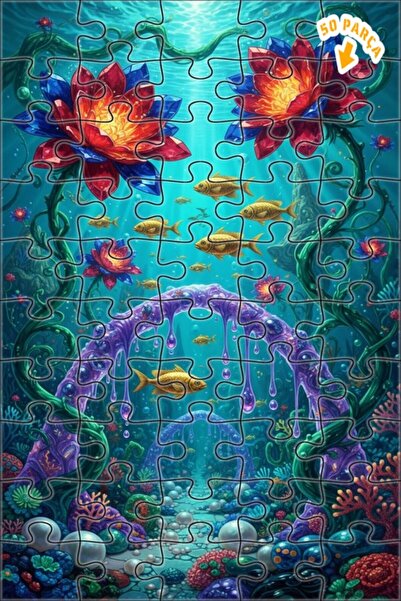 Teona Ahşap لغز خشبي مؤطر ذو طابقين من ميسيمي دينيزولد جاردن 50 قطعة 15x25