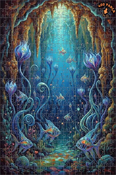 Teona Ahşap عالم الغوص الغامض تحت الماء، لوحة فنية زيتية، لغز خشبي مؤطر ذو طا...