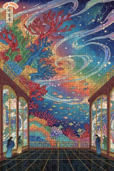 Teona Ahşap لغز خشبي ملون ذو طبقتين من ميركان لاند 500 قطعة 50x30