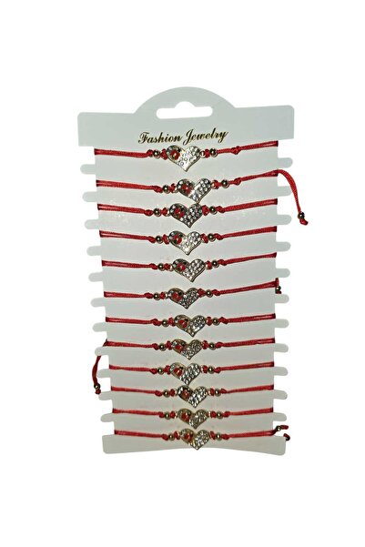 NoNameStore7 Set of 12 martisoras, Bracelet type, Adjustable size, Red string