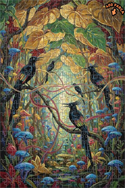 Teona Ahşap لغز الطيور الغابية، لوحة زيتية ذات مظهر فني، ألغاز خشبية مؤطرة بط...