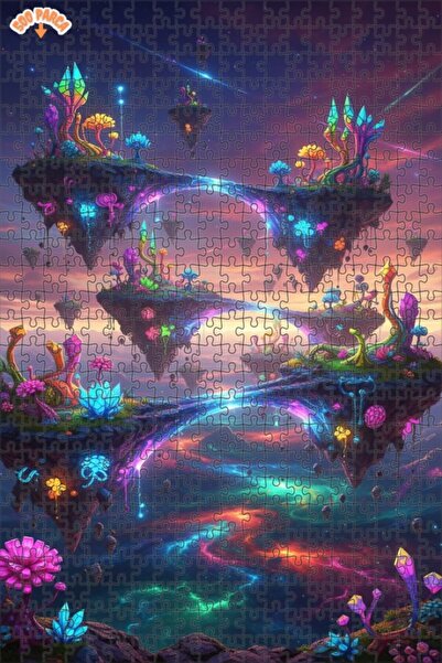 Teona Ahşap لغز خشبي رائع على شكل أرض الكريستال ذو طبقتين 500 قطعة 50x30