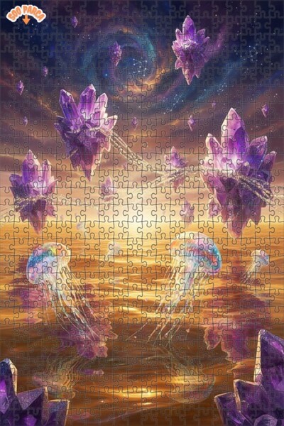 Teona Ahşap لغز خشبي ملون بإطار مزدوج الطبقات من هايالبيرست كريستال سيز، 500 ...