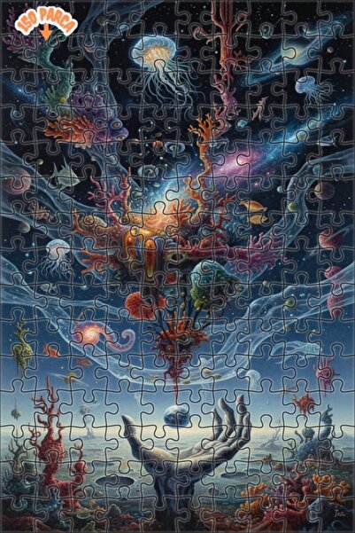 Teona Ahşap لغز خشبي مطوي على شكل إطار مزدوج الطبقات من إبداع يدوي، 150 قطعة،...